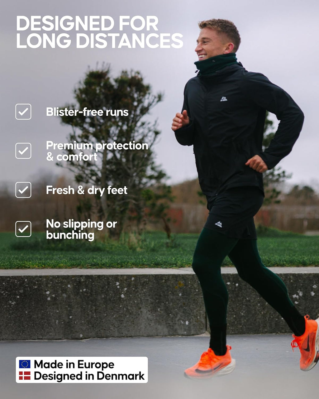 Ultra-Comfort Crew Running Socks, Performance Socks, Men & Women - 3 or 5 Pack