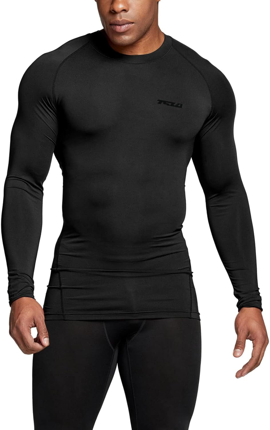 Men'S UPF 50+ Compression Shirts, Cool Dry Long Sleeve Athletic Tops, Sports Baselayer Workout Shirt