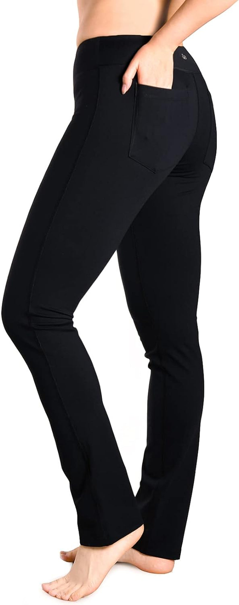 Women'S Petite/Regular/Tall Straight Leg Yoga Pants, Slim Fit Workout Pants