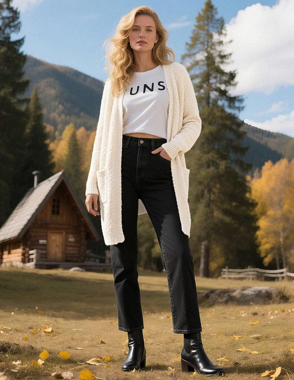 Women Striped Long Sleeve Open Cardigan Sweaters Coat with Pockets